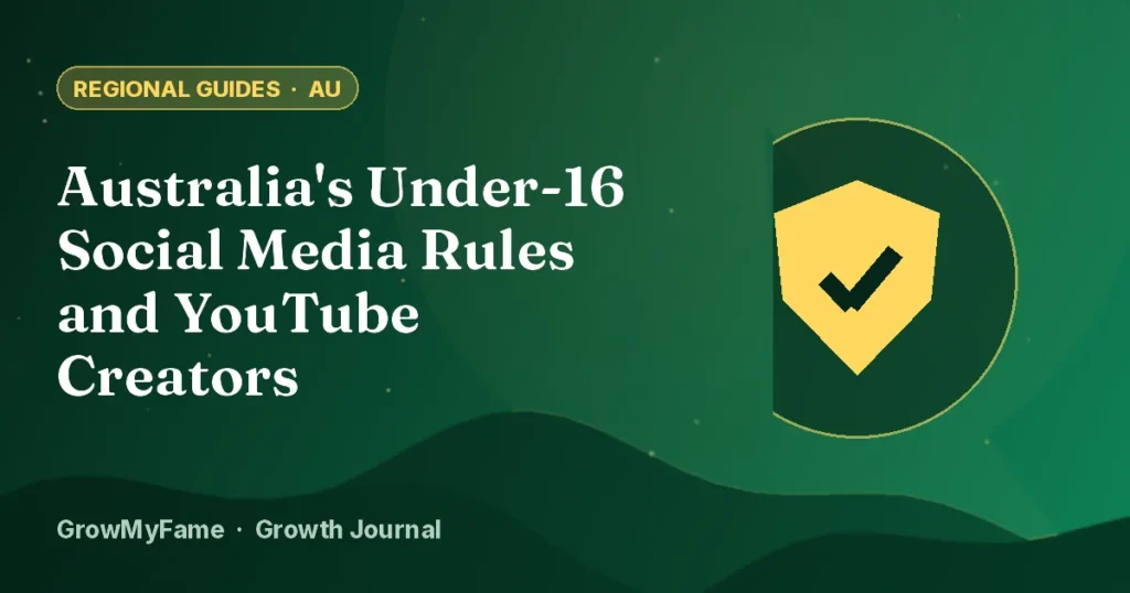 Shield icon representing Australian online safety rules for YouTube creators