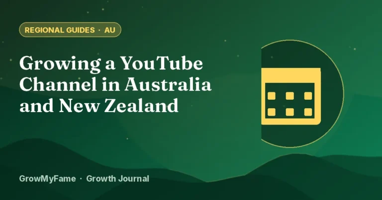Growing a YouTube Channel in Australia and New Zealand