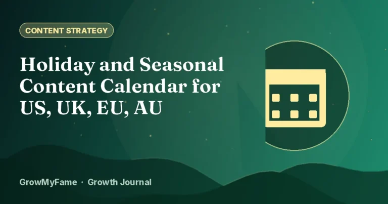 Holiday and Seasonal Content Calendar for US, UK, EU, AU