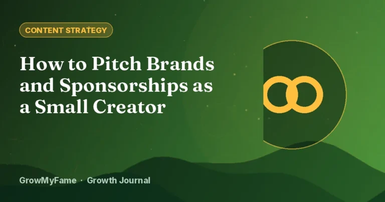 How to Pitch Brands and Sponsorships as a Small Creator