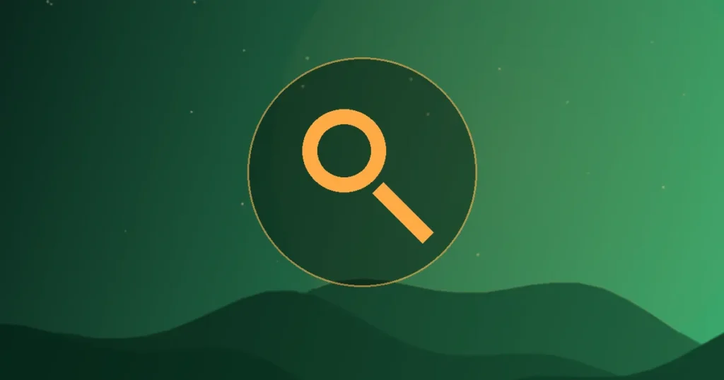 Magnifying glass over an analytics chart of video performance