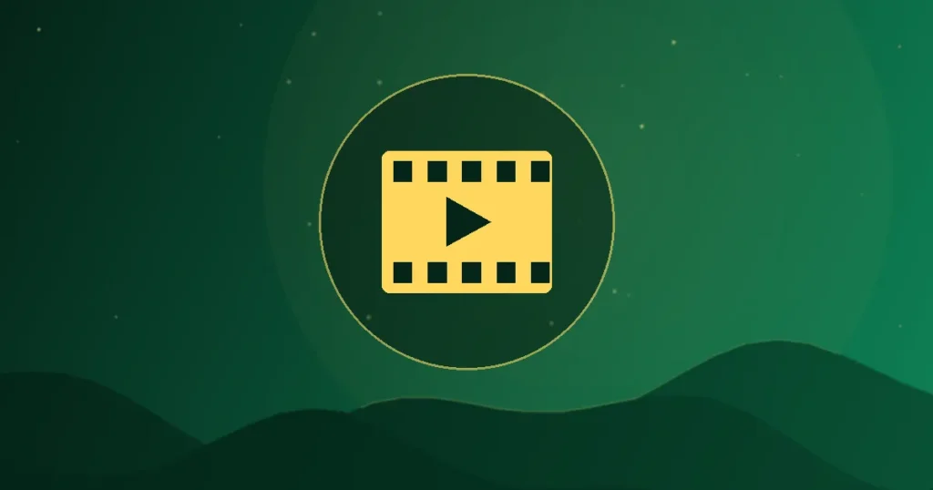 A long film strip splitting into several short vertical clips
