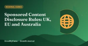 Globe icon representing sponsored content disclosure rules in the UK, EU and Australia