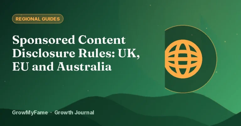Sponsored Content Disclosure Rules: UK, EU and Australia