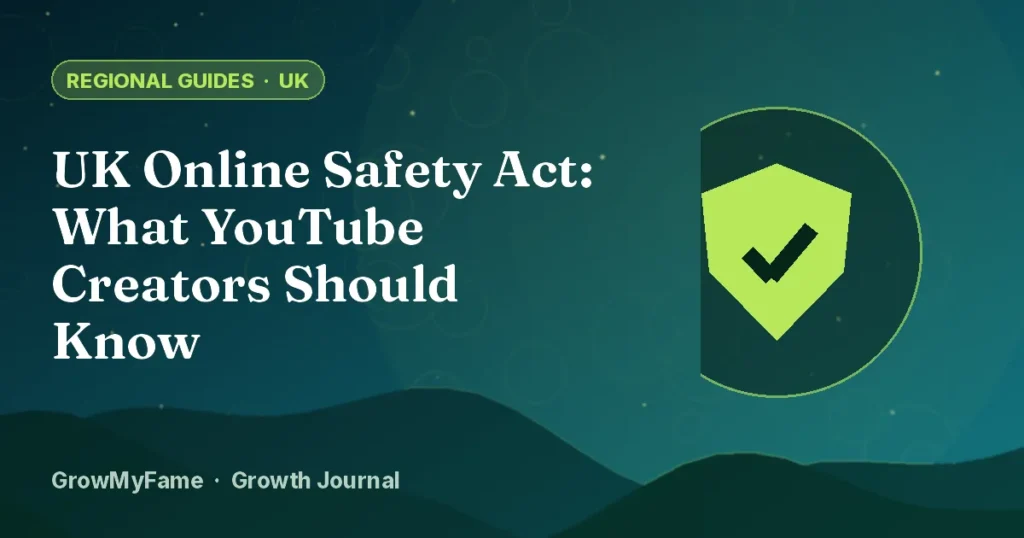 Shield icon representing UK online safety rules for YouTube creators