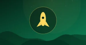 Illustration of a rocket lifting off above a video play button