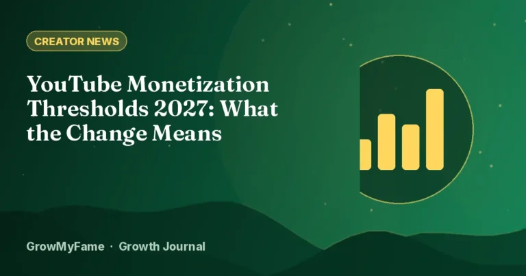 YouTube Monetization Thresholds 2027: What the Change Means
